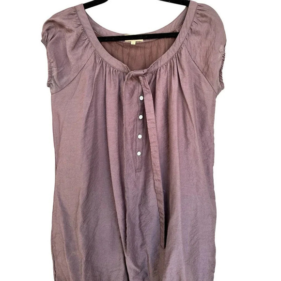 A Line Women's Brown Mini Sack Dress Cinched Bottom Size Small - Picture 2 of 9